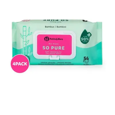 Petite&Mars So Pure nedves törlőkendők gyermekeknek 4x56 db