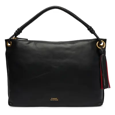 Táska Tommy Hilfiger Th Statement Leather Bag AW0AW18621 Fekete