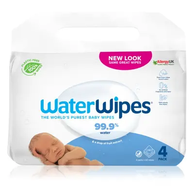 WaterWipes Baby Wipes 4 Pack finom nedves törlőkendők gyermekeknek 4x60 db
