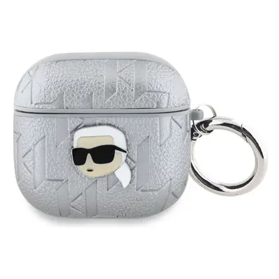 Karl Lagerfeld Monogram Karl Head Apple AirPods 4 tok, ezüst