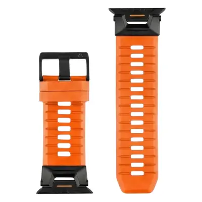 Tactical Tough Band Apple Watch Ultra mágneses szilikon szíj, narancs-fekete
