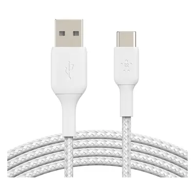 Belkin Boost Charge Usb-c Usb-a kábel, 3m Nylon zsinór Fehér