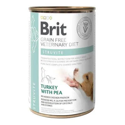 BRIT Veterinary Diet Struvite Turkey&Pea nedves kutyaeledel 400g