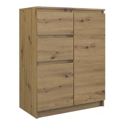 Komód 2D2S Szekrény Magasság 97 CM 2 Ajtó 2 Fiók Tölgy Artisan