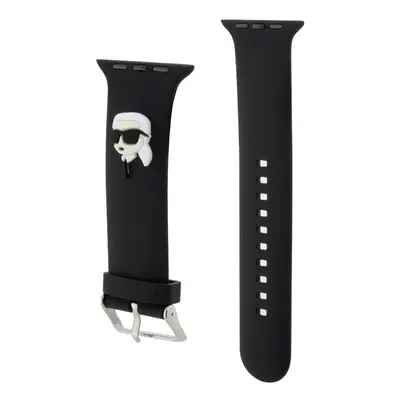 Karl Lagerfeld Szíj Apple Watch 42/44/45/49mm készülékhez fekete Karl Head
