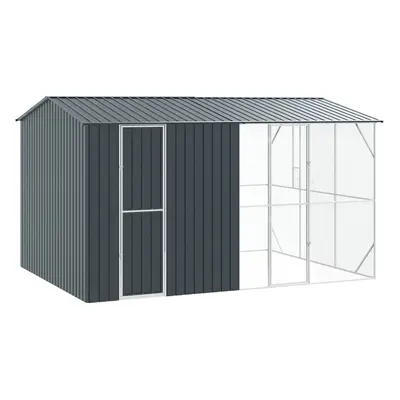 vidaXL Madár kalitka Antracit 430 x 310 x 247 cm Horganyzott acél