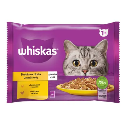Whiskas alutasakos macskaeledel válogatás aszpikban - csirke, pulyka 4 x 85 g