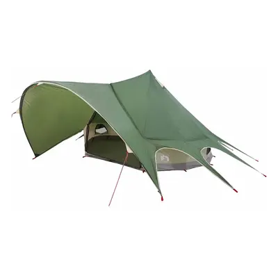 vidaXL Teepee Sátor 3 Személyes Zöld és Szürke 312 x 312 x 197 cm