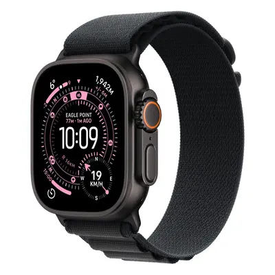 Apple Watch Ultra 3 49mm Fekete titán tok Fekete alpesi pánttal - S
