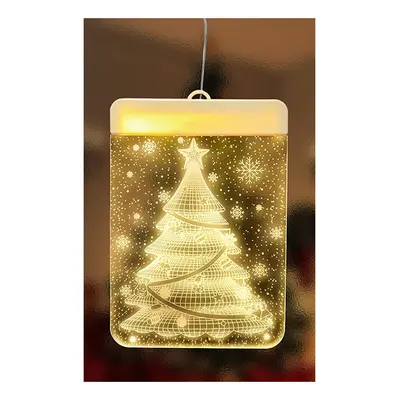 3D LED karácsonyi ablakfény karácsonyfa