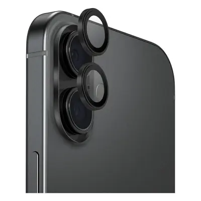 Uniq Optix Apple iPhone Air (2025) tempered kameralencse-védő üvegfólia felhelyező kerettel, fekete