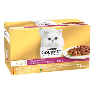 Gourmet Gold Duó élmény nedves macskaeledel 4x85g