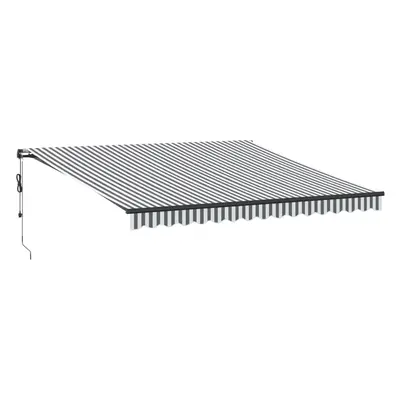 vidaXL antracitszürke és fehér automata napellenző 400 x 350 cm