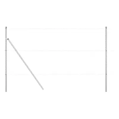 vidaXL Kerítésoszlop 52 pcs Szürke 3,2 x 3,2 x 200 cm