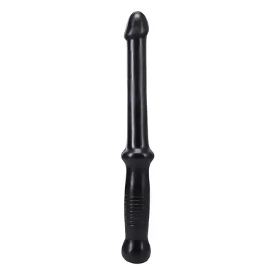 Doc Johnson Anal Push - nyeles dildó (fekete)