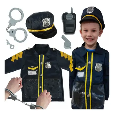 Farsangi jelmez rendőr bilincs készlet 3-8 éves korig