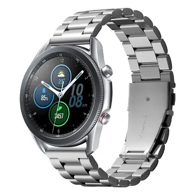 Samsung Galaxy Watch 3 (45mm) SM-R840 / R845, fém pótszíj, Spigen Modern Fit, ezüst