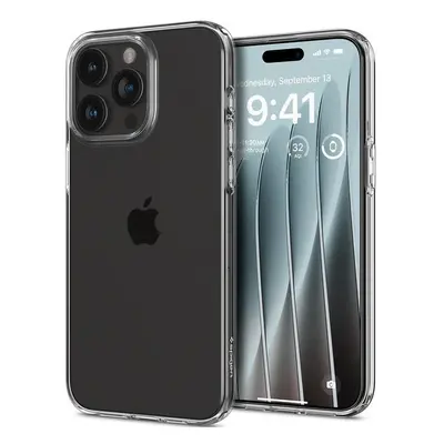 Apple iPhone 15 Pro Max, Szilikon tok, Spigen Crystal Flex, átlátszó