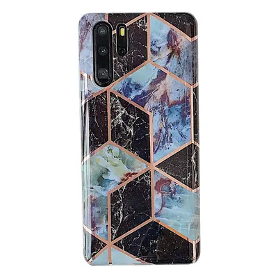 Apple iPhone 11 Pro, Szilikon tok, sokszöges márvány minta, Wooze Geometric Marble, színes/feket