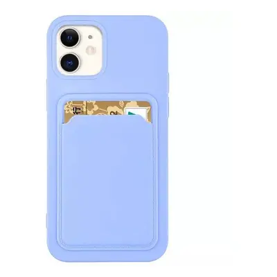 Apple iPhone 11 Pro Max, Szilikon tok, kártyatartóval, Wooze Card Slot, világoskék