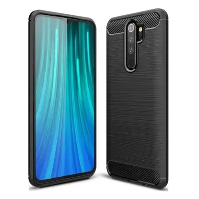 Huawei P Smart Plus (2019), TPU szilikon tok, közepesen ütésálló, szálcsiszolt, karbon minta, fe