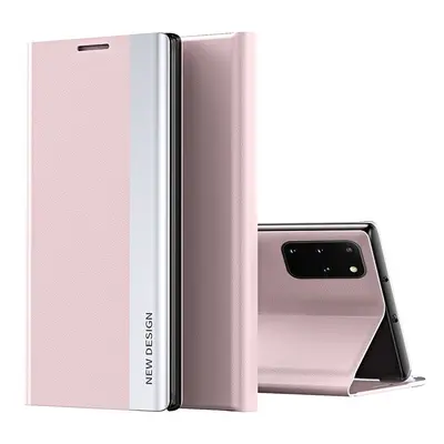 Xiaomi Redmi Note 12 4G, Oldalra nyíló tok, stand, Wooze Silver Line, rózsaszín