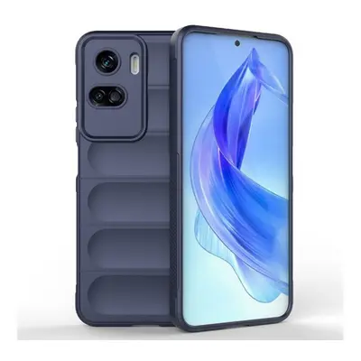 Huawei Honor 90 Lite, Szilikon tok, közepesen ütésálló, 3D minta, sötétkék