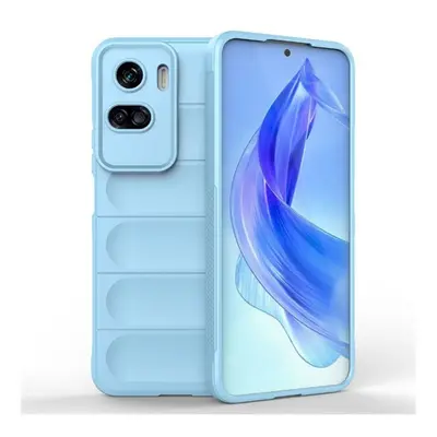 Huawei Honor 90 Lite, Szilikon tok, közepesen ütésálló, 3D minta, világoskék