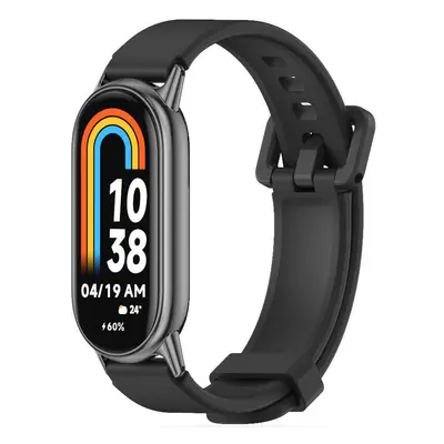 Xiaomi Mi Smart Band 8 / 9, szilikon pótszíj, állítható, TP IconBand Pro, fekete