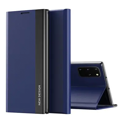 Xiaomi Redmi Note 10 Pro, Oldalra nyíló tok, stand, Wooze Silver Line, sötétkék