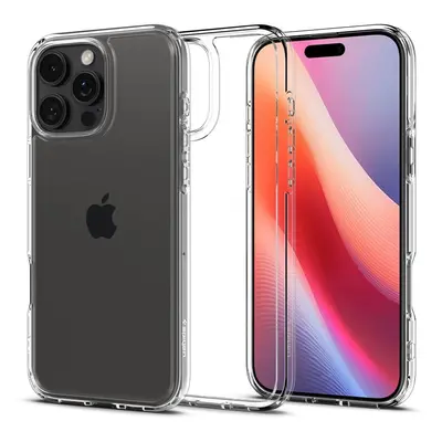 Apple iPhone 16 Pro Max, Szilikon tok + műanyag keret, közepesen ütésálló, Spigen Crystal Hybrid