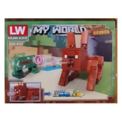 Lego-kompatibilis építőjáték, barna nyúl - Minecraft - ÚJ