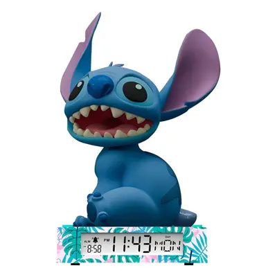 Disney Lilo és Stitch, A csillagkutya Smile 3D éjszakai lámpa és ébresztőóra - ÚJ