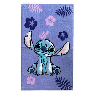 Disney Lilo és Stitch, a csillagkutya Purple kéztörlő, arctörlő, törölköző 30x50cm - ÚJ