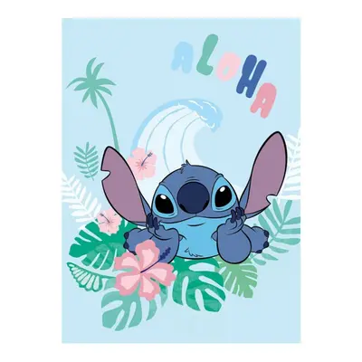 Disney Lilo és Stitch, A csillagkutya Aloha coral fleece takaró 100x150cm - ÚJ