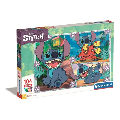 Disney Lilo és Stitch, A csillagkutya Plasma Blaster 104 db-os maxi puzzle Clementoni - ÚJ