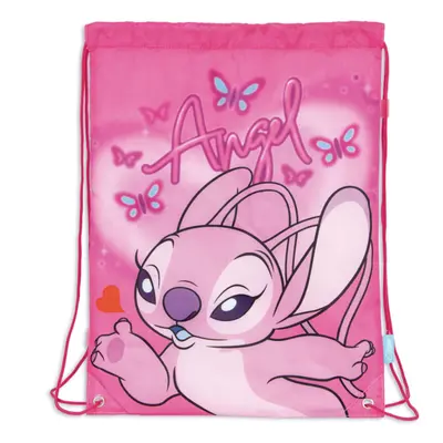 Disney Lilo és Stitch, A csillagkutya Pink Angel sporttáska, tornazsák 44 cm - ÚJ