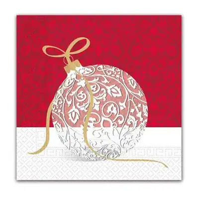 Karácsonyi Elegant Xmas Ball szalvéta 20 db-os 33x33 cm - ÚJ