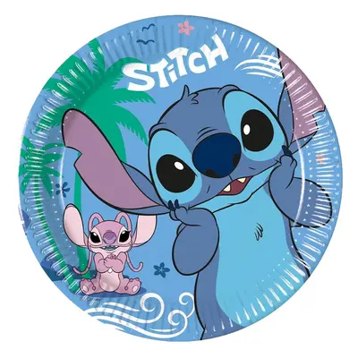 Disney Lilo és Stitch, A csillagkutya Angel papírtányér 8 db-os 20 cm FSC - ÚJ