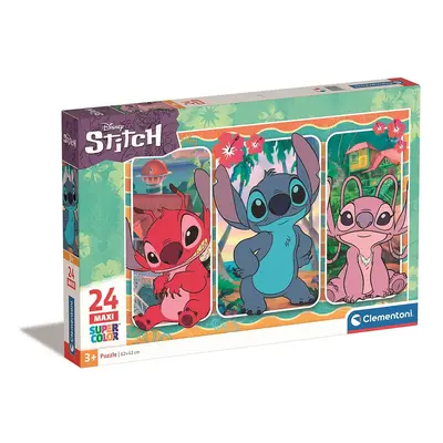 Disney Lilo és Stitch, A csillagkutya Evile 24 db-os maxi puzzle Clementoni - ÚJ