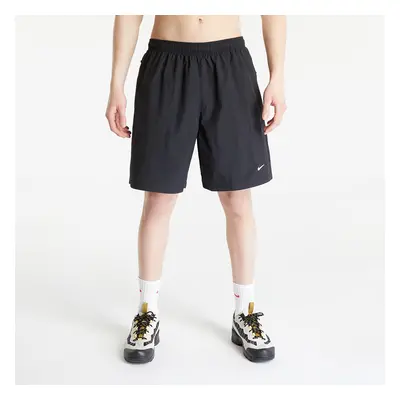 Sort Nike Solo Swoosh Men's Woven Shorts Black/ White