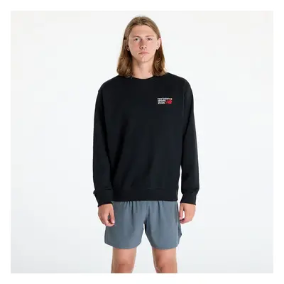 Pulóver New Balance Athletics Premium Logo Crew Black