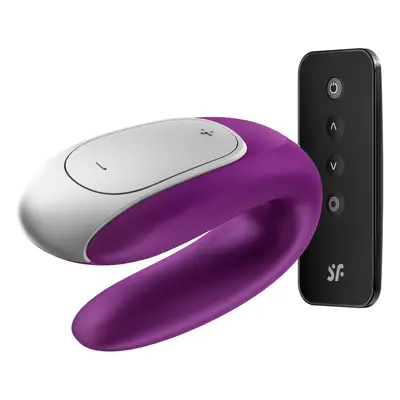 Satisfyer Double Fun párvibrátor, távirányítóval (lila) (APP-os)