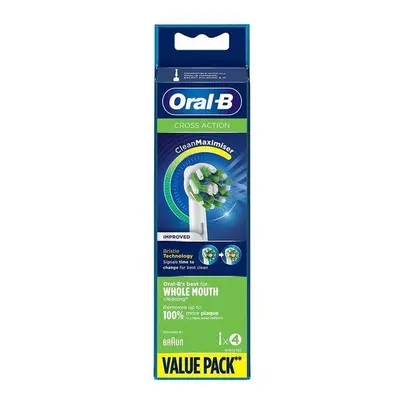 Elektromos fogkefe pótfej - Oral-B Cross Action EB50, 4 darab