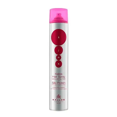 Fixáló hajlakk selyemproteinnel - Kallos KJMN Extra Strong Hold Hair Spray with Silk Protein 750