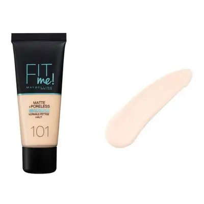 Alapozó - Maybelline Fit Me! Matte + Poreless Normal to Oily Skin, 101 True Ivory, 30 ml