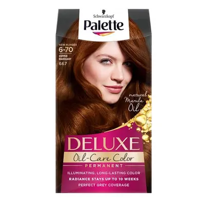 Tartós Hajfesték - Schwarzkopf Palette Deluxe Oil-Care Color Permanent, árnyalat 6-70 (667) Copp