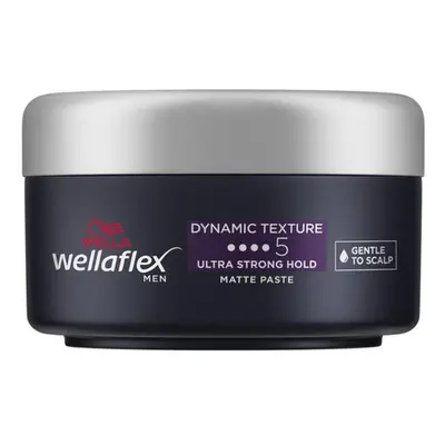 Hajviasz ultra erős tartással – Wella Wellaflex Men Dynamic Texture matt paszta Ultra Strong Hol