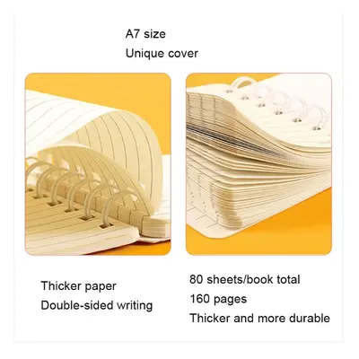 A7 Side Flip Coil Book Pocket Mini Notebook Diary Portable Office Organizer