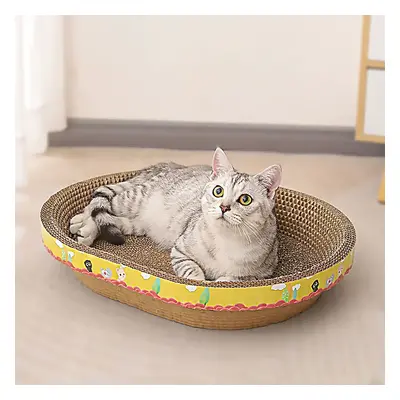 Oval Cat Scratching Nest Claw Basin Corrugated Cat Scratch Board Wear-resistant Cats Toy Strong 